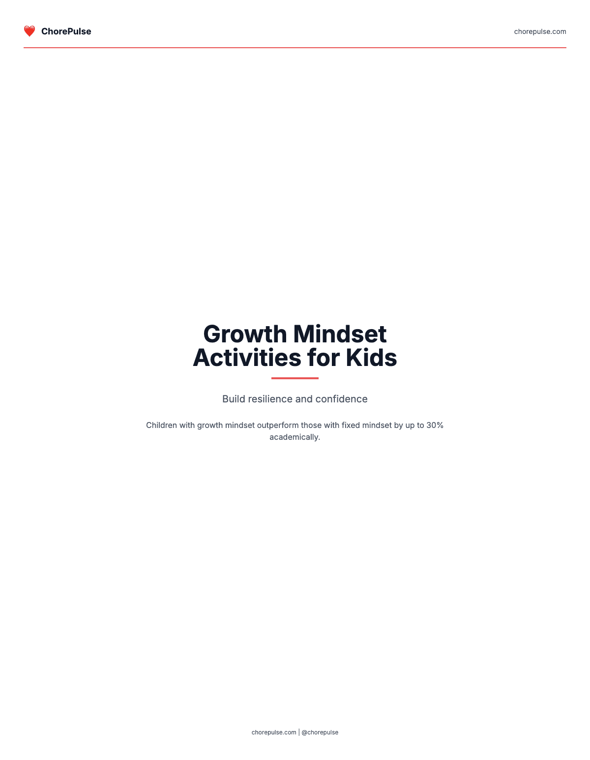Growth Mindset Activities for Kids