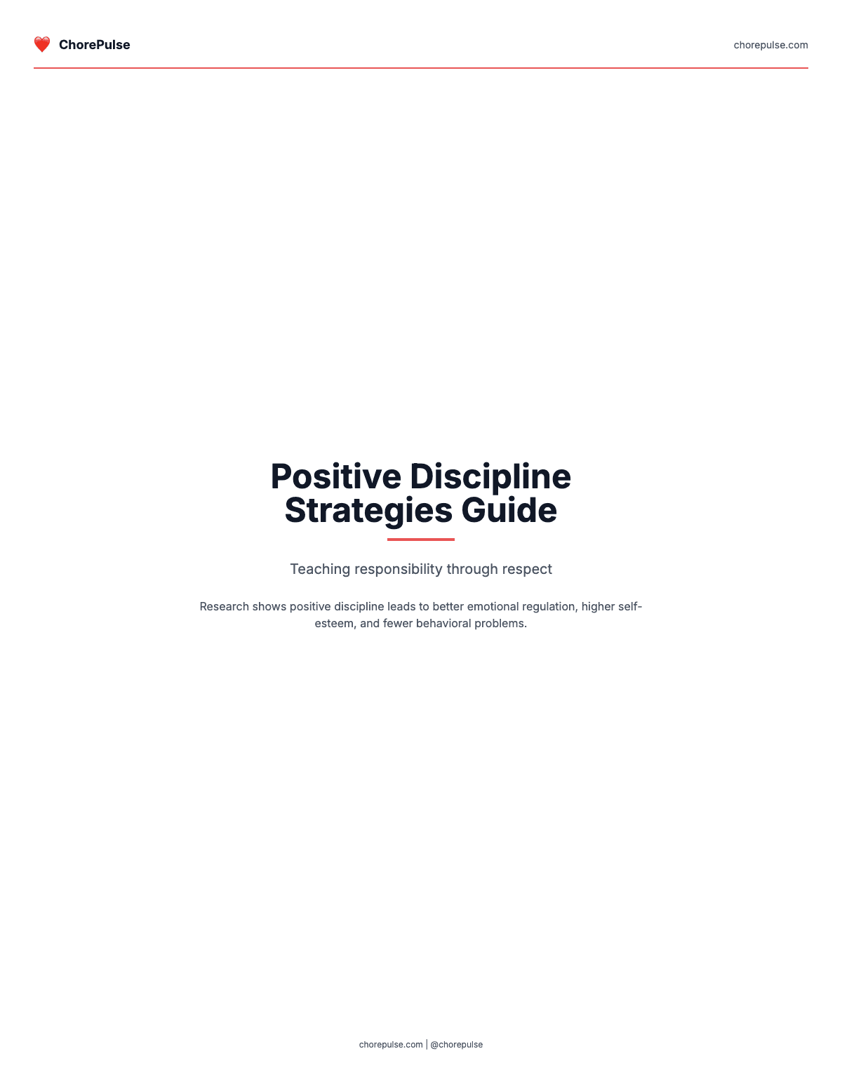 Positive Discipline Strategies Guide